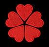 Red Heart Cluster Embroidery Design