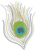 Peacock Feather Sequin Embroidery Design