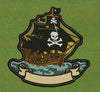 Dark Mariner Black & Gold Embroidery Design