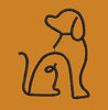 Minimalist Sitting Canine Outline Embroidery Design