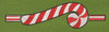 Candy Cane Split Red Embroidery Design