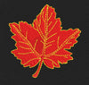 Maple Leaf Red Embroidery Design