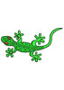 Green Lizard Embroidery Design