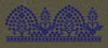 Floral Border Navy Blue Tree Embroidery Design