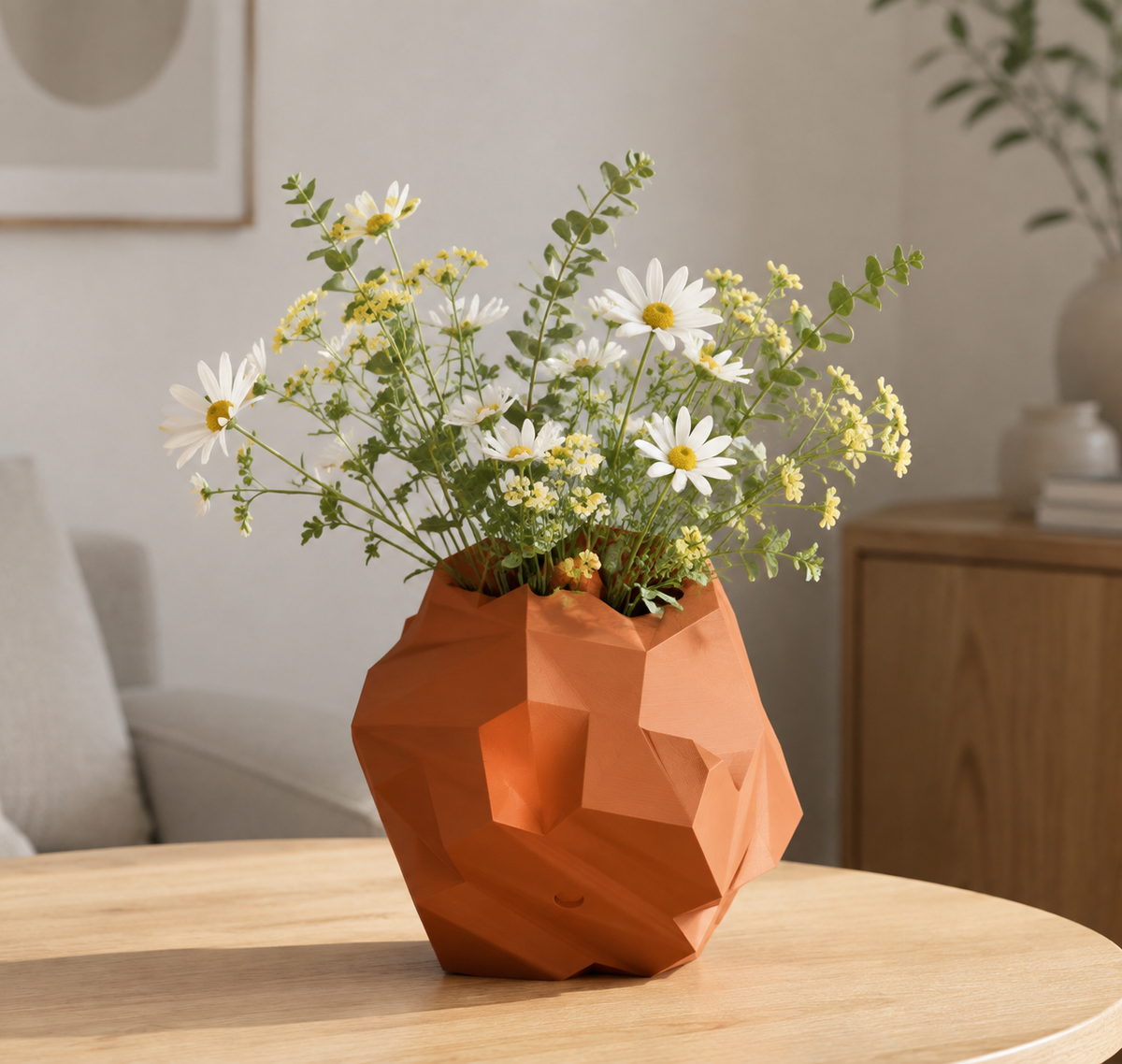 Organic Tabletop Flower Vase Print STL File