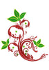 Swirl Leaf Art Embroidery Design