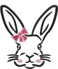Rabbit Face Embroidery Design