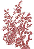Tree Peacock Embroidery Design