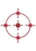 Rose Star Embroidery Design