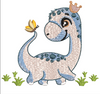 Baby Dinosaur Embroidery Design