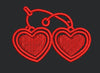 Red Hearts Embroidery Design