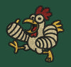 Running Rooster Embroidery Design