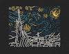 Starry Night Embroidery Design