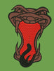 Snarling Snake Head Embroidery Design