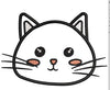Cat Face Embroidery Design