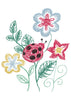 Flower Bug Embroidery Design