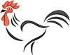 Rooster Embroidery Design
