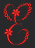 Floral Red Embroidery Design