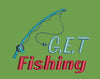 Angling Activity Text Logo Embroidery Design