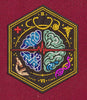 Brain Hexagon Multicolor Embroidery Design