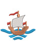 Tiny Boat Embroidery Design