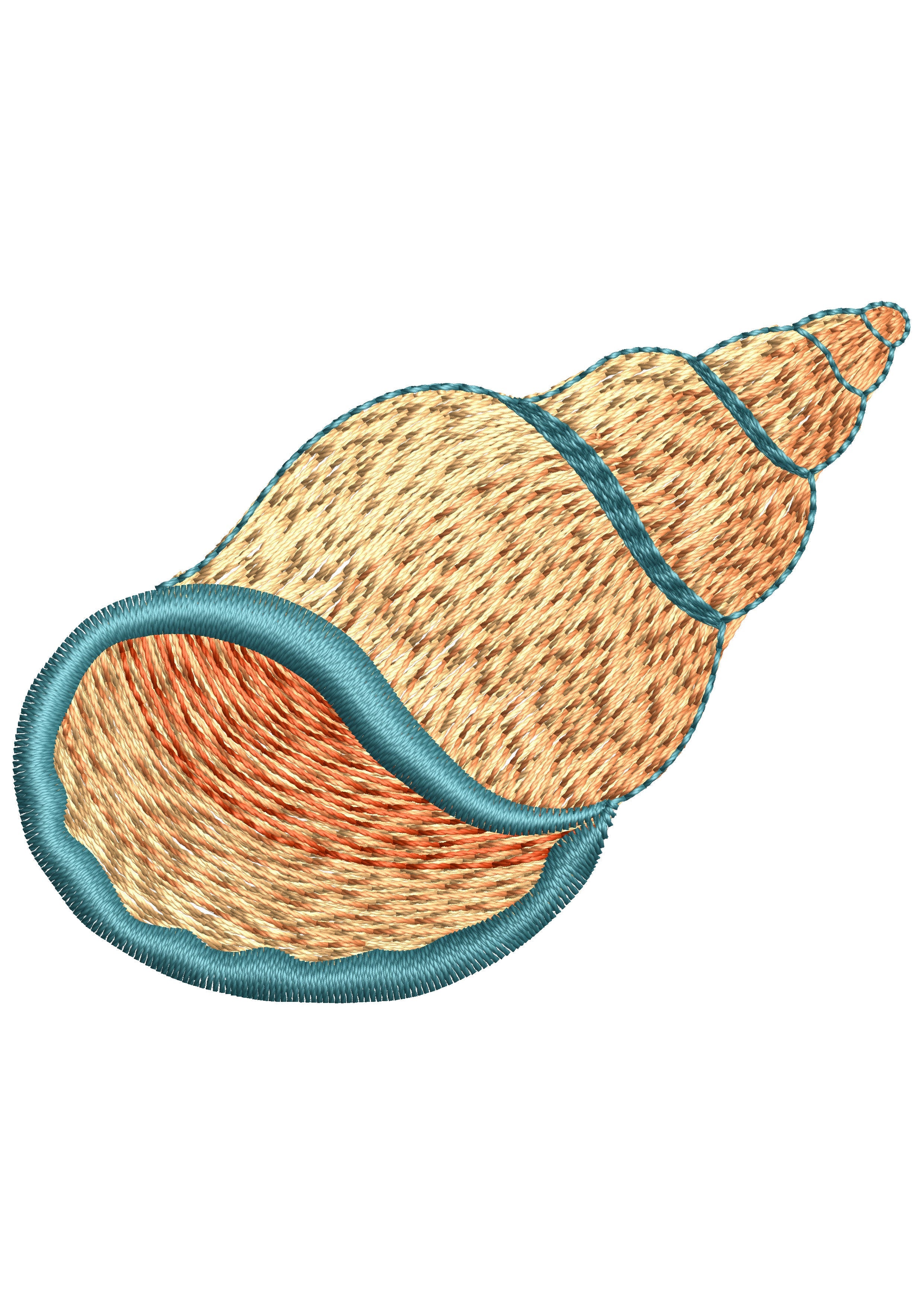 Conch Shell Embroidery Design