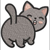 Cat Q Embroidery Design