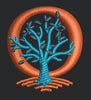 Tree Motif Nature Embroidery Design