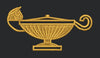 Golden Oil Lamp Embroidery Design