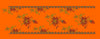 Floral Jacquard Border Orange Background Flower Embroidery Design