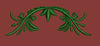 Symmetrical Foliage Scrollwork Embroidery Design
