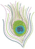 Sequin Peacock Feather Embroidery Design