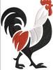 Rooster Embroidery Design