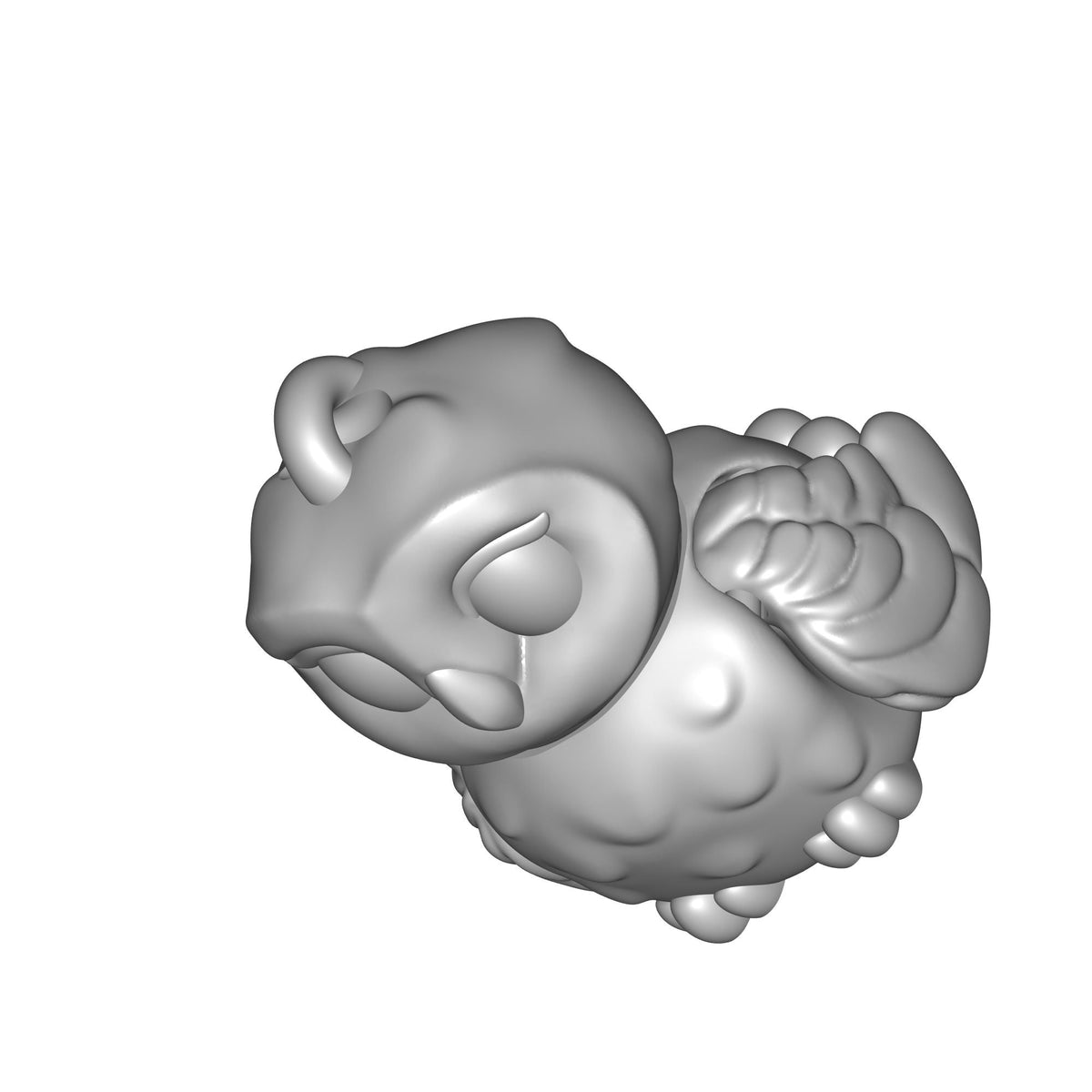 Snowy Owl Keychain Print STL File