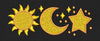 Sun Moon Star Yellow Embroidery Design