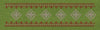 Floral Jacquard Woven Red & Green Embroidery Design