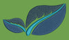 Duo Foliage Element Embroidery Design