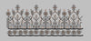 Chevron Leaf Spire and Rosette Border Embroidery Design