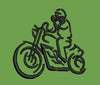 Motorcycle Rider Embroidery Design