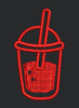 Red Juice Glass Embroidery Design