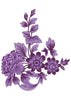 Purple Flower Embroidery Design