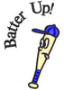 Batterup Embroidery Design