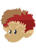 Cartoon Head Embroidery Design