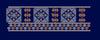 Symmetrical Geometric Square and Petal Border Embroidery Design