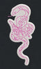 Coiled Snake Pink Embroidery Design