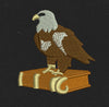 Eagle Book Brown Embroidery Design