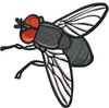 Fly Embroidery Design