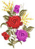 Bunch Of Flower Embroidery Design