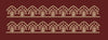 Maroon Peacock Fan Double Border Maroon & Golden Beige Embroidery Design