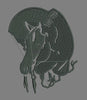 Stellar Equine Silhouette Embroidery Design